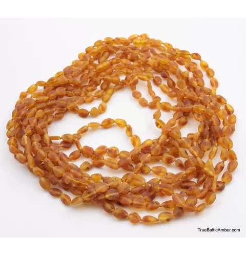 10 Honey RAW BEANS Baltic amber adult necklaces