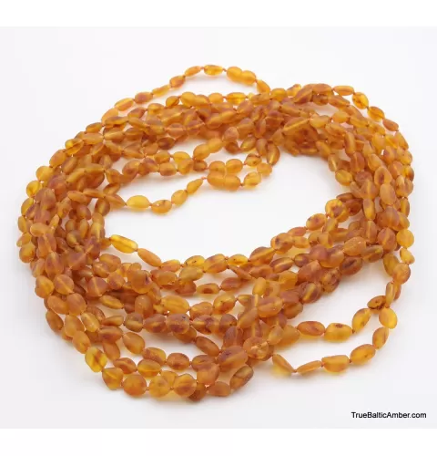 10 Honey RAW BEANS Baltic amber adult necklaces