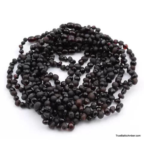 10 Cherry Raw BAROQUE Baby teething Baltic amber necklaces