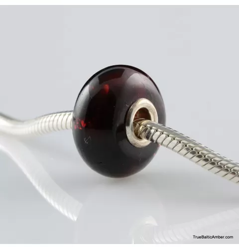 Cherry Baltic amber PANDORA style bead