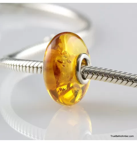 Honey Baltic amber PANDORA style bead