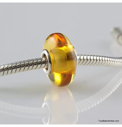 Honey Baltic amber PANDORA style bead