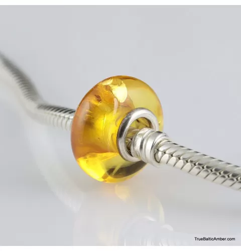 Honey Baltic amber PANDORA style bead
