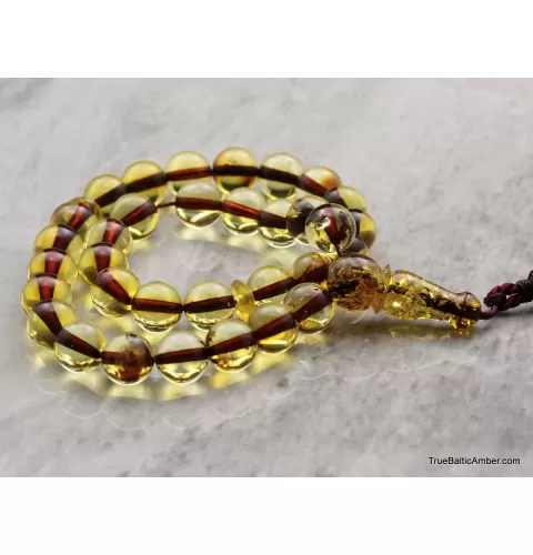 Islamic 33 Prayer ROUND Baltic amber 8MM beads