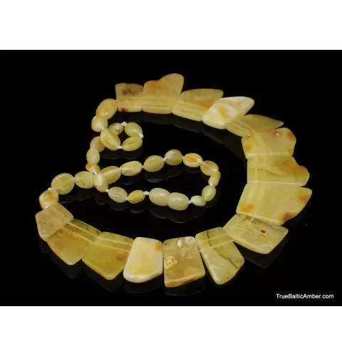 Butter pieces Baltic amber choker 18in