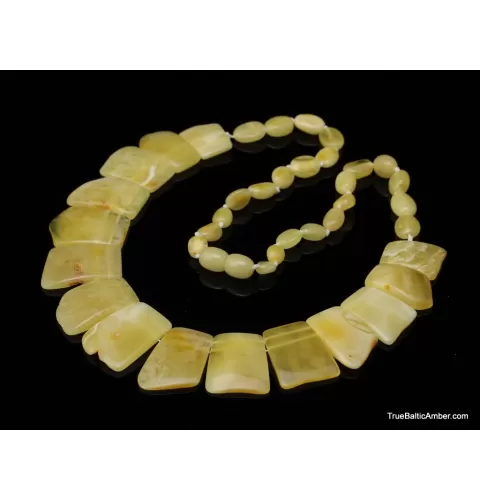 Butter pieces Baltic amber choker 18in