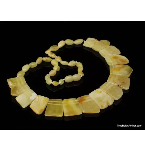 Butter pieces Baltic amber choker 18in