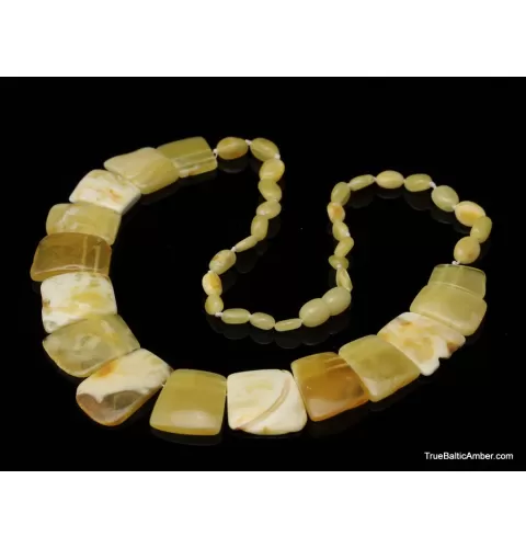 Butter pieces Baltic amber choker 18in