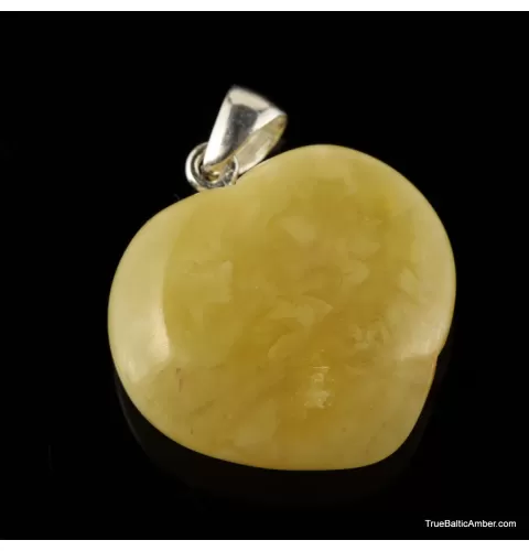 Butter HEART Baltic amber pendants