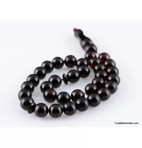 Islamic 33 Prayer ROUND Baltic amber beads rosary