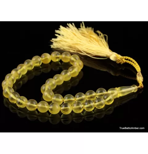 Islamic 33 Prayer Honey ROUND Baltic amber beads