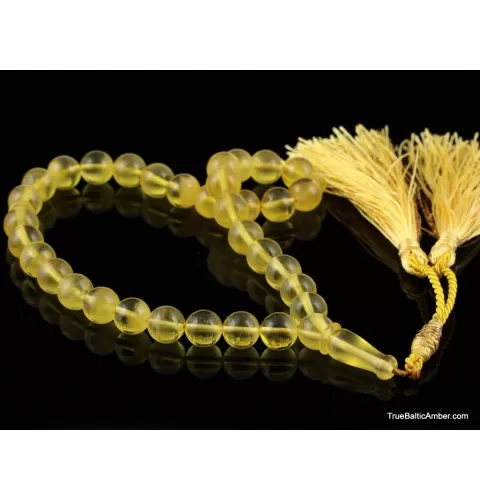 Islamic 33 Prayer Honey ROUND Baltic amber beads