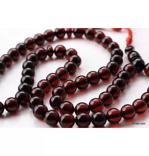 Islamic 66 Prayer ROUND Baltic amber 9MM beads rosary