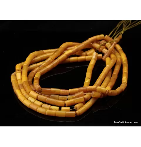 5 CYLINDER Islamic 33 Baltic amber prayer ANTIQUE beads