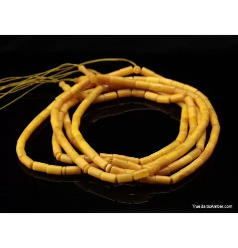 5 CYLINDER Islamic 33 Baltic amber prayer ANTIQUE beads