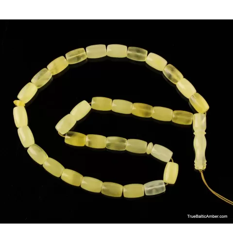 Islamic 33 BARREL Prayer BALTIC AMBER Beads Muslim Rosary
