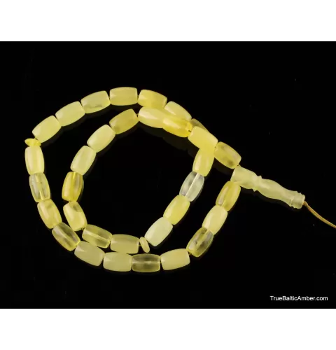 Islamic 33 BARREL Prayer BALTIC AMBER Beads Muslim Rosary