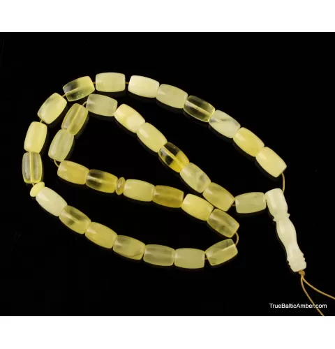 Islamic 33 BARREL Prayer BALTIC AMBER Beads Muslim Rosary