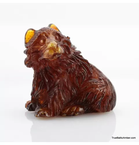 Carved Genuine BALTIC AMBER - Bear