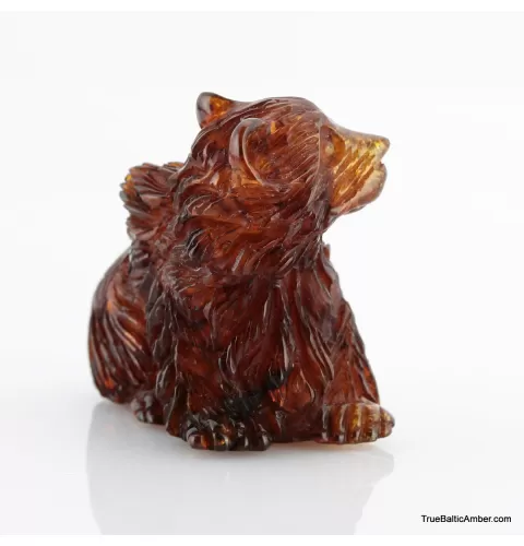 Carved Genuine BALTIC AMBER - Bear