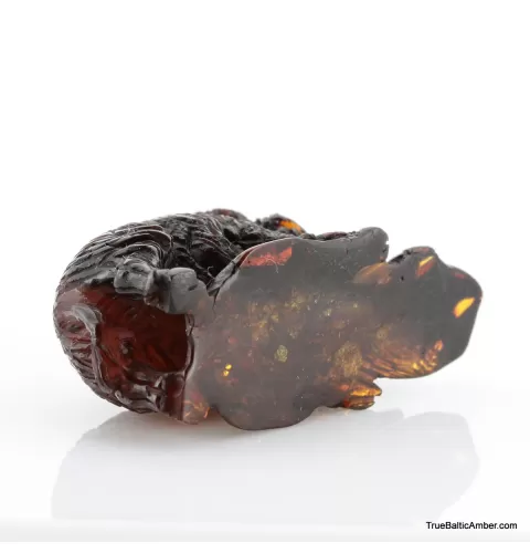 Carved Genuine BALTIC AMBER - Hog