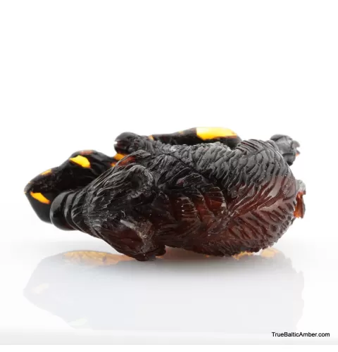 Carved Genuine BALTIC AMBER - Hog