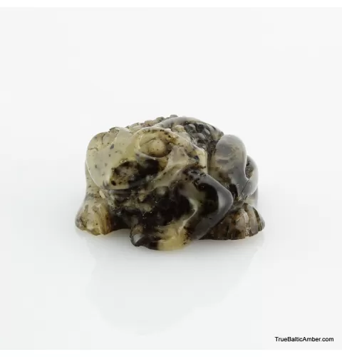 Carved Genuine BALTIC AMBER - Frog