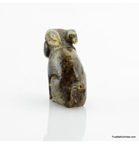 Carved Genuine BALTIC AMBER - Rabbit