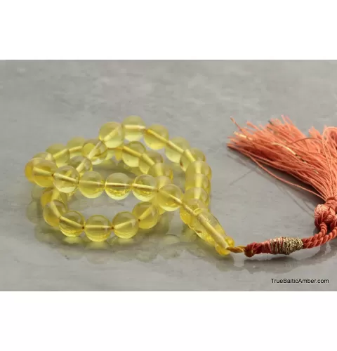 Islamic Honey 33 Baltic amber Prayer ROUND beads