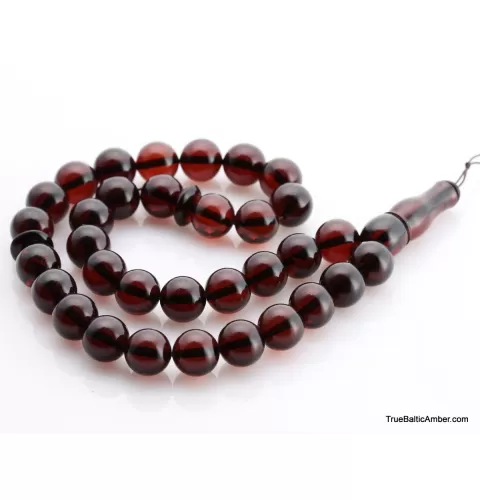 Islamic 33 Prayer ROUND Baltic amber beads rosary