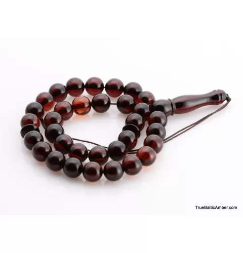 Islamic 33 Prayer ROUND Baltic amber beads rosary