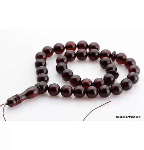 Islamic 33 Prayer ROUND Baltic amber beads rosary