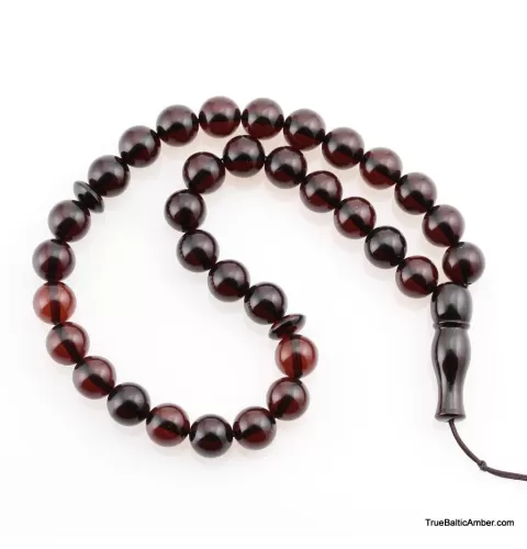 Islamic 33 Prayer ROUND Baltic amber beads rosary