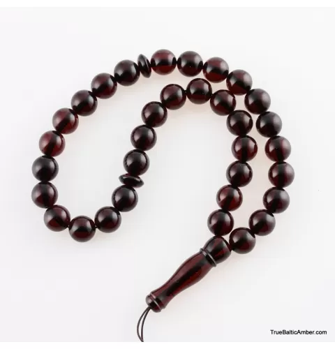 Islamic 33 Prayer ROUND Baltic amber beads rosary