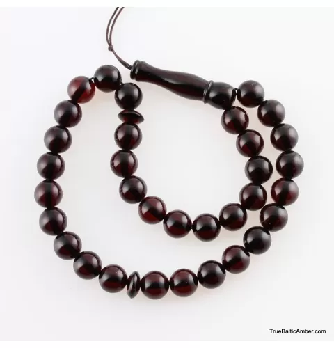 Islamic 33 Prayer ROUND Baltic amber beads rosary