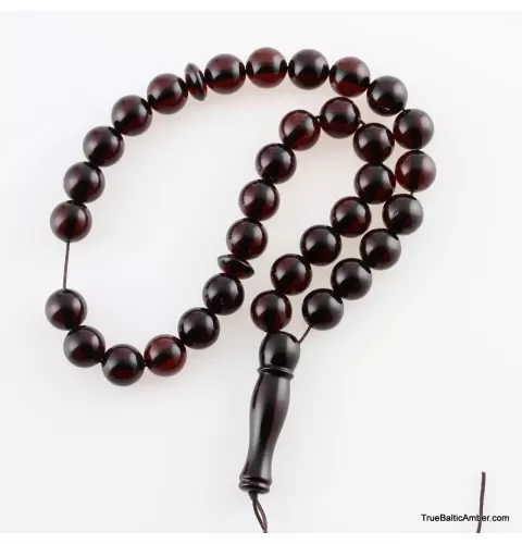 Islamic 33 Prayer ROUND Baltic amber beads rosary