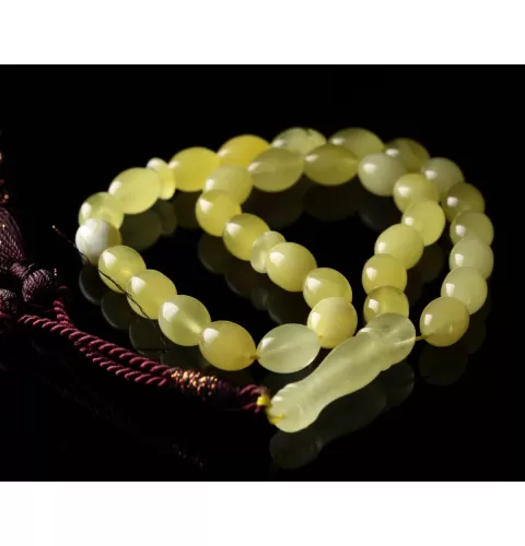 Islamic 33 OLIVE Prayer BALTIC AMBER Beads Muslim Rosary