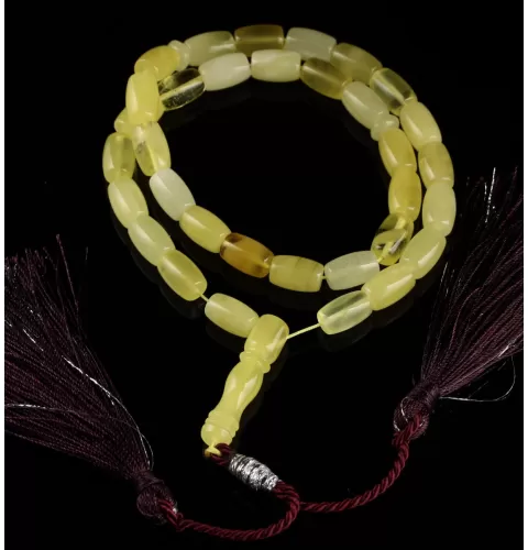 Islamic 33 BARREL Prayer BALTIC AMBER Beads Muslim Rosary