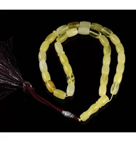 Islamic 33 BARREL Prayer BALTIC AMBER Beads Muslim Rosary