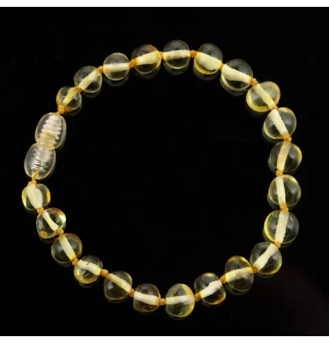 BAROQUE beads Baltic amber bracelet 18cm