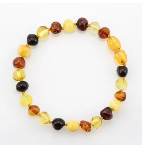 BAROQUE beads Baltic amber bracelet 18cm