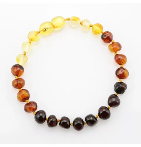 BAROQUE beads Baltic amber bracelet 18cm