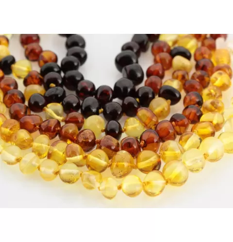 BAROQUE beads Baltic amber bracelet 18cm