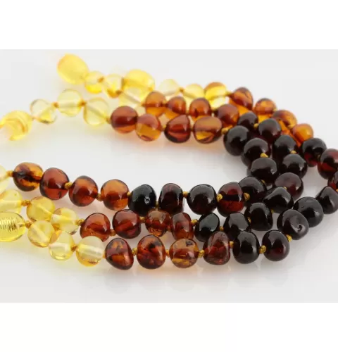 BAROQUE beads Baltic amber bracelet 18cm