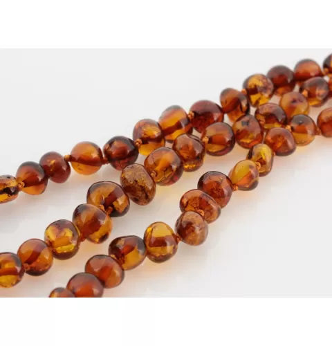 BAROQUE beads Baltic amber bracelet 18cm