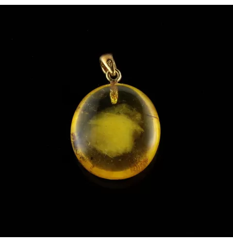 Drop Baltic amber pendant w insect inclusion