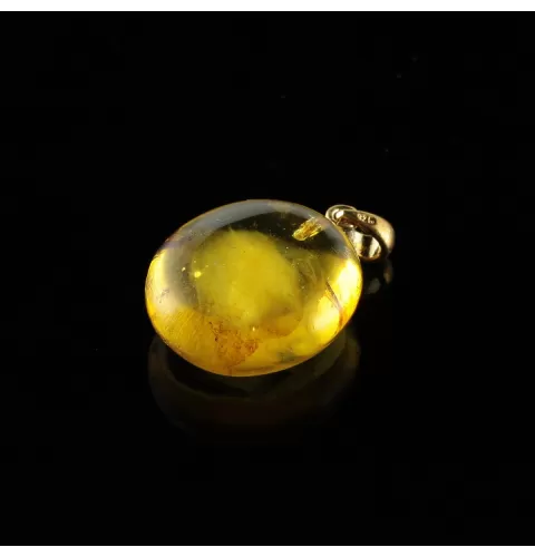 Drop Baltic amber pendant w insect inclusion
