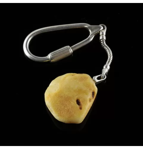 Sea Baltic amber stone - keychain keyring