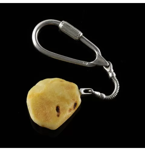 Sea Baltic amber stone - keychain keyring