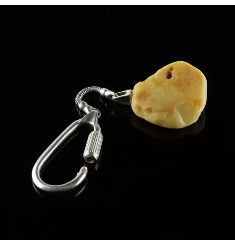 Sea Baltic amber stone - keychain keyring